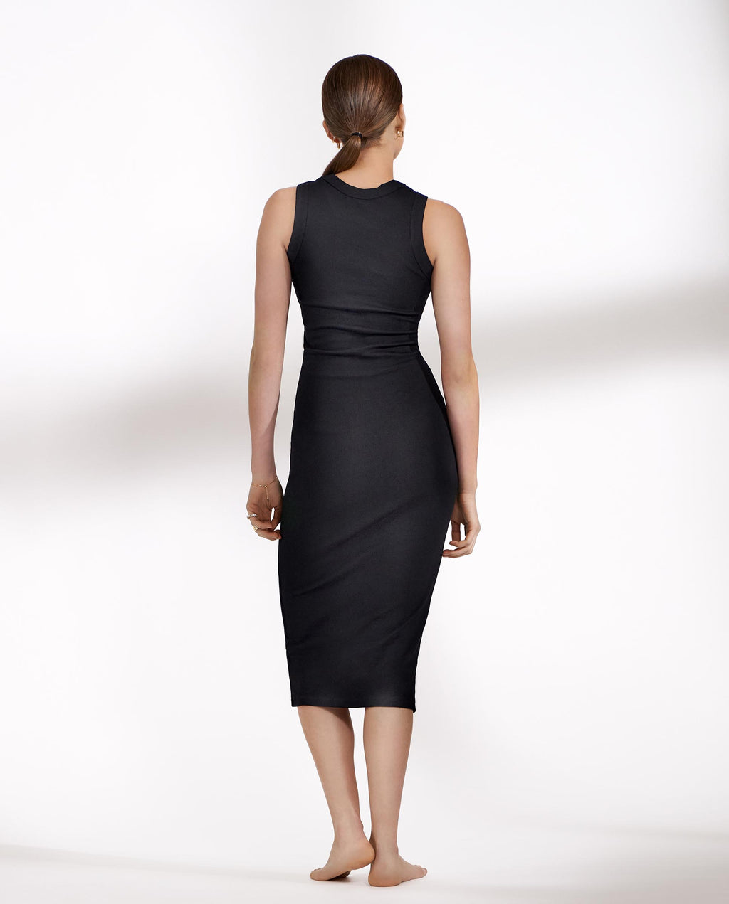 Vestido sin mangas de canalé negro by Bread&Boxers