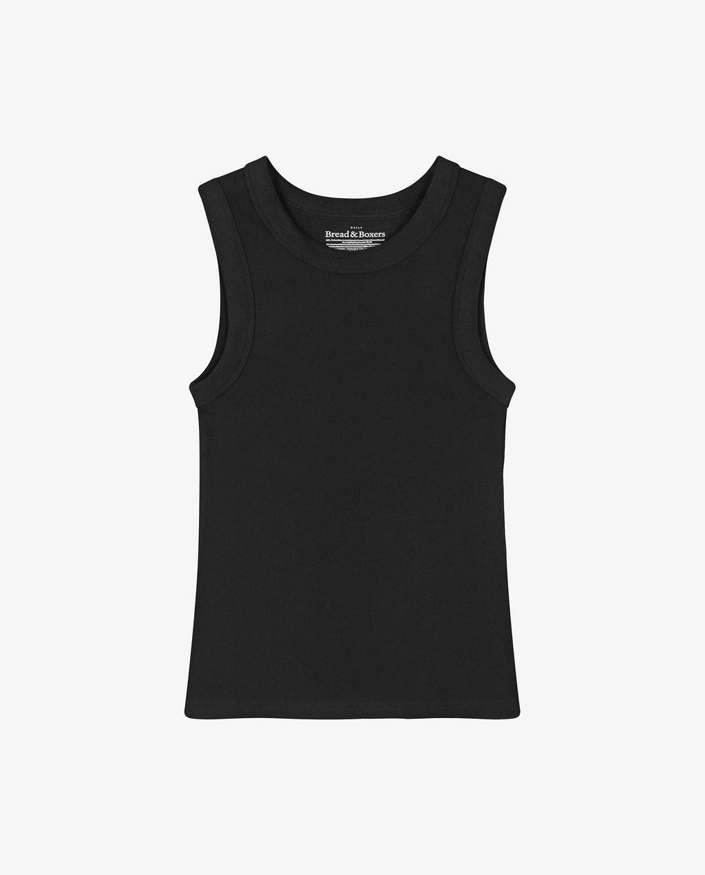 Camiseta tirantes de canalé negro by Bread&Boxers