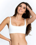 Sujetador deportivo algodón orgánico blanco