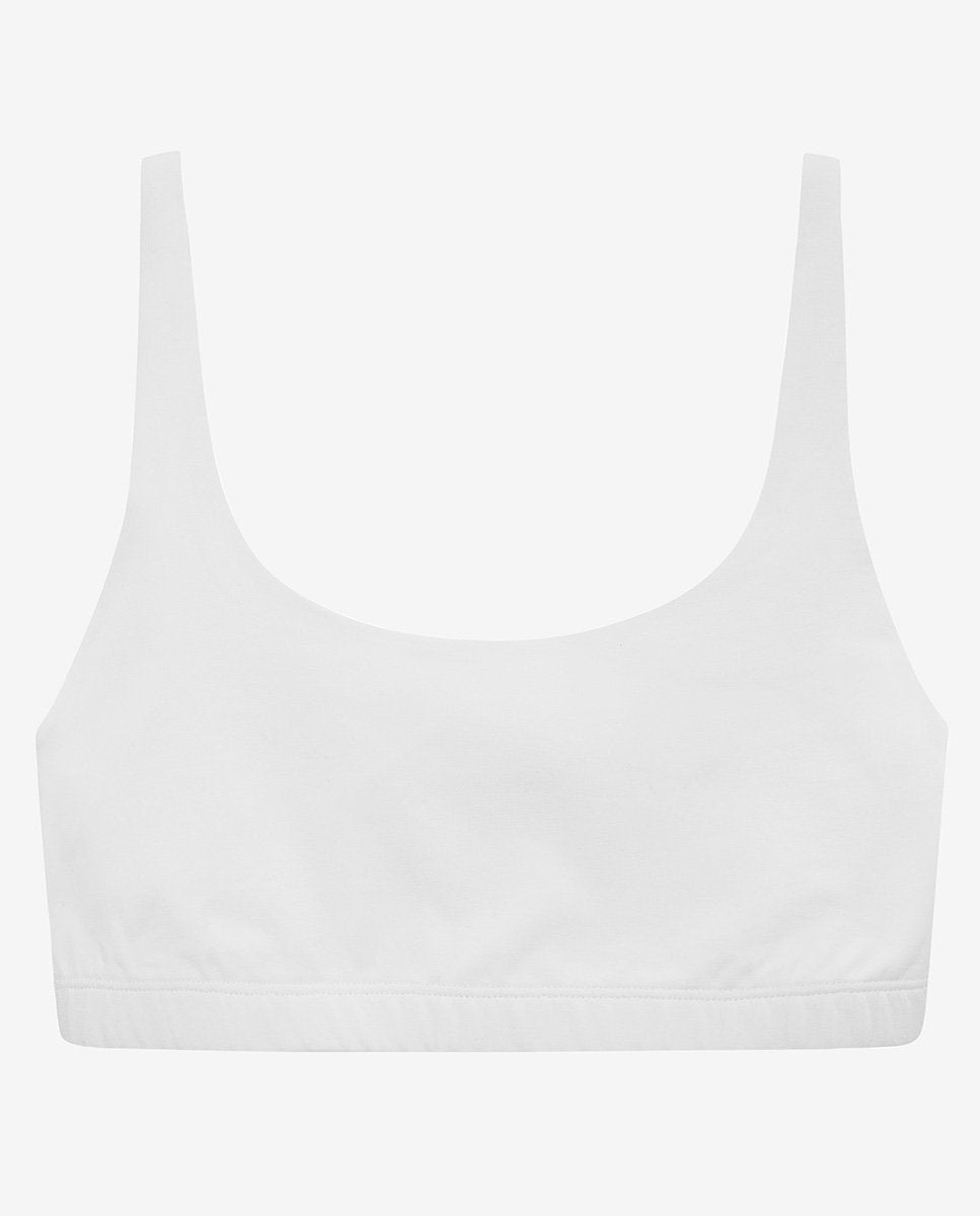 Sujetador deportivo algodón orgánico blanco