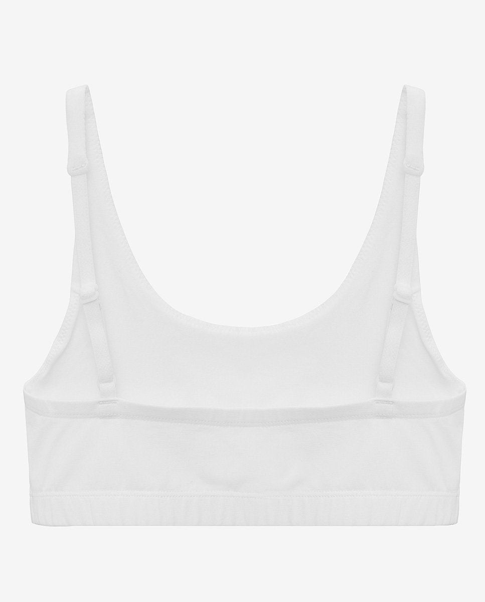 Sujetador deportivo algodón orgánico blanco