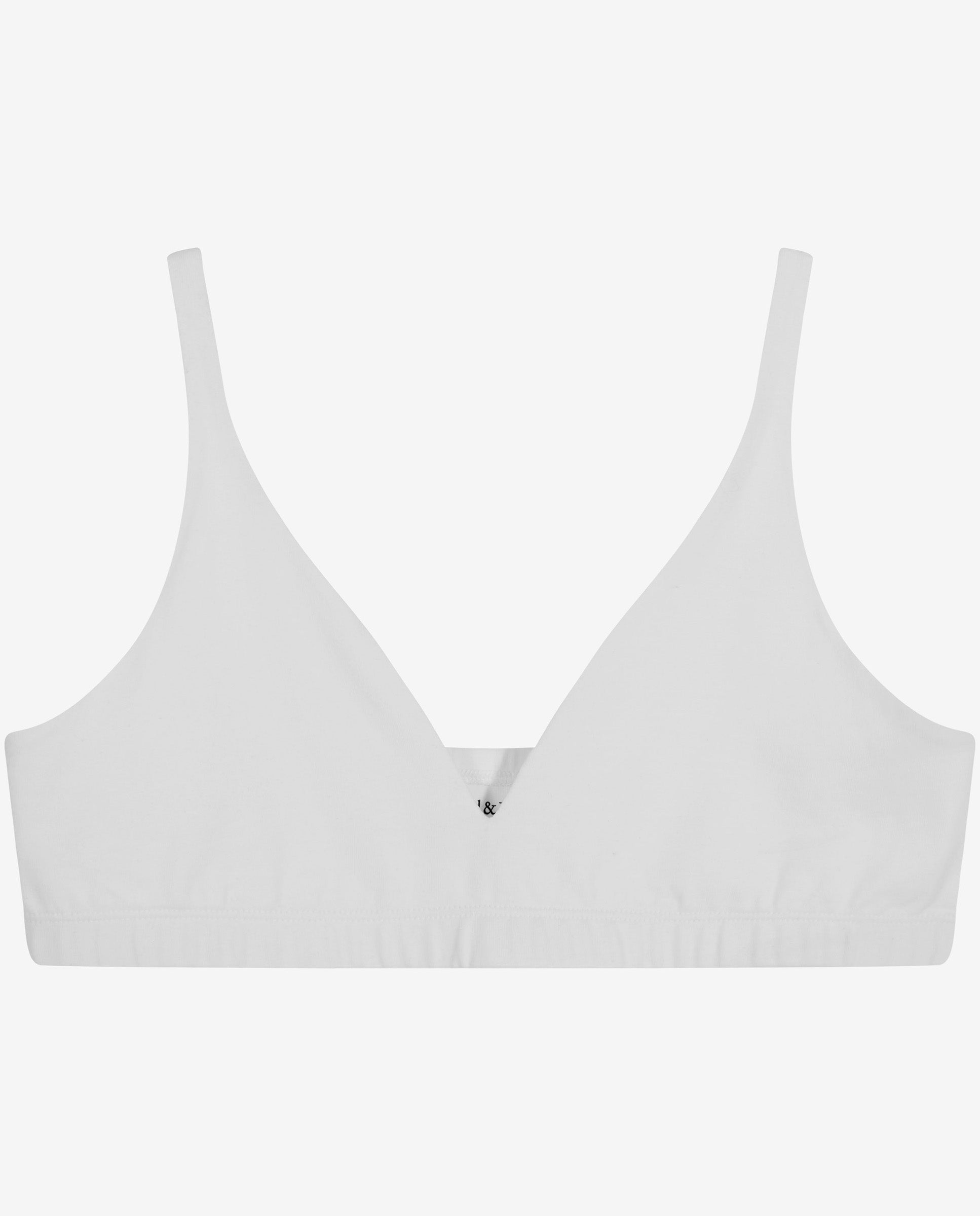 Sujetador de triángulo algodón blanco by Bread&Box