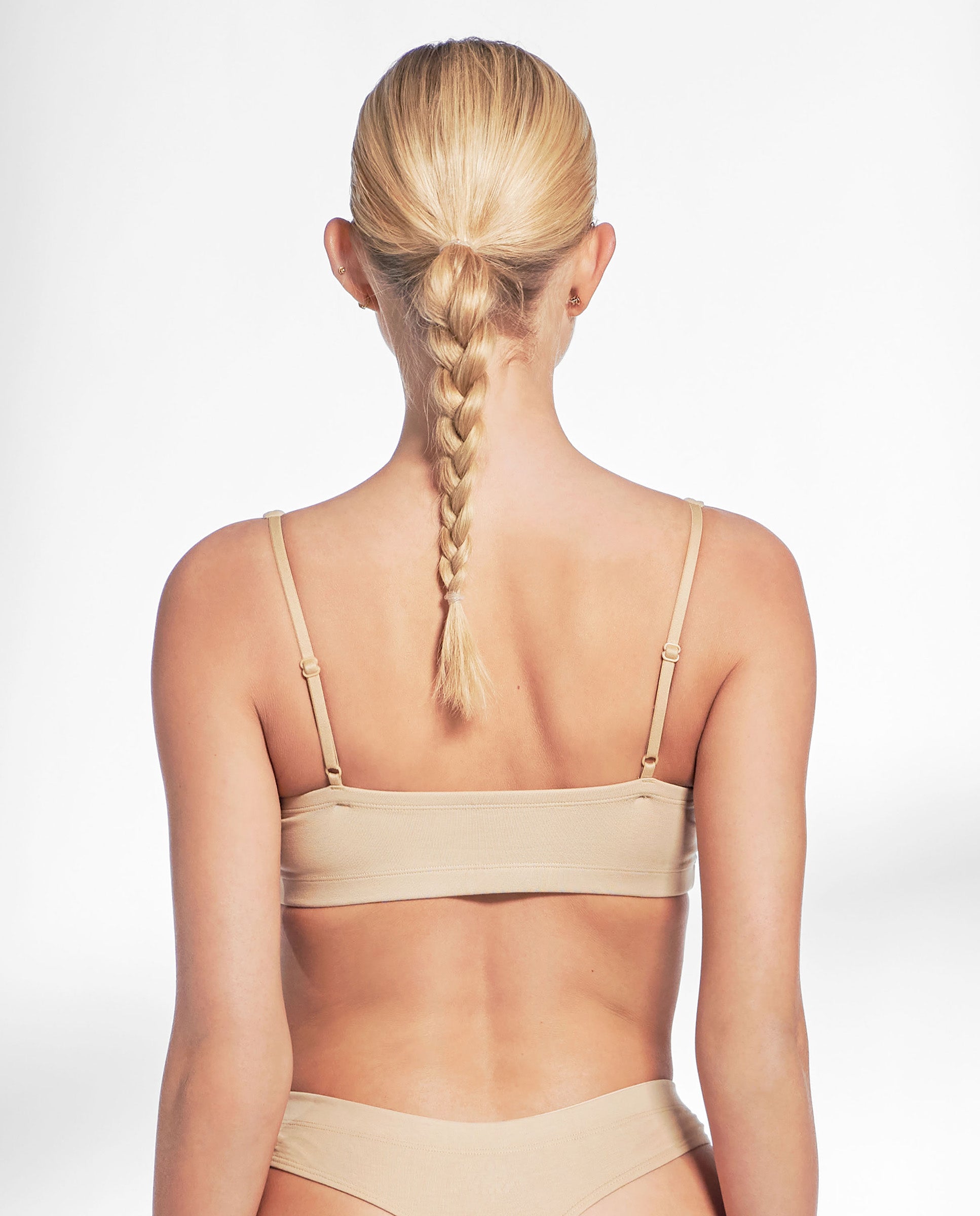 Sujetador de triángulo algodón beige by Bread&Boxe