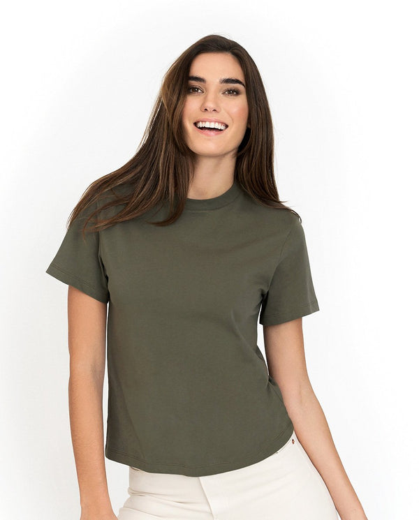 Camiseta clásica algodón orgánico verde oliva